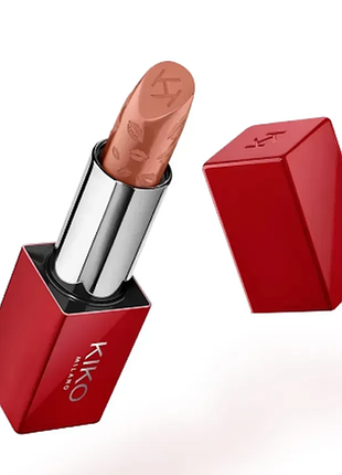 Сяюча помада для губ kiko milano flirt alert heartstopper shiny lipstick - 01 no filter nude (000278-01)