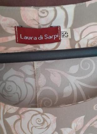 Ніжна жіночна сукня з трояндами та золотистим напиленням laura di sarpi