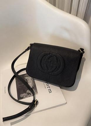 Gucci soho disco чорна шкіряна сумка через плече | кросбоді | натуральна шкіра