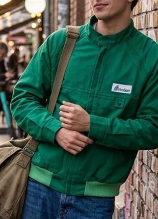 Італійський зелений  бомбер-піджак seabo street worker, 100% бавовна, розмір xl