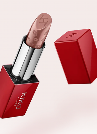 Сяюча помада для губ kiko milano flirt alert heartstopper shiny lipstick - 02 nut about u (000278-02)