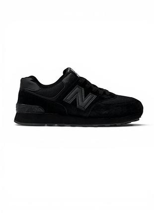 Мужские кроссовки new balance 574 total black / smb+ 🔗