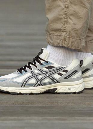 Женские кроссовки asics gel-venture 6 white grey / smb+ 🔗