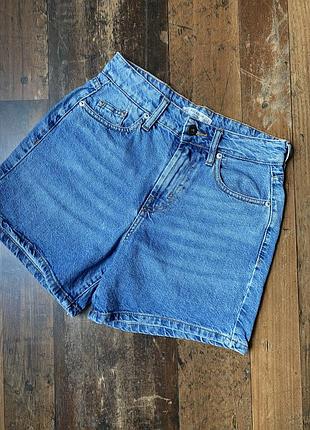Pull &amp; bear джинсовые шорты высокая посадка в стиле 90ти