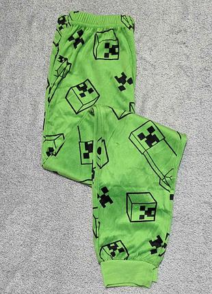 💚 велюровые брюки minecraft primark cares 9–10 лет (140 см) новые!