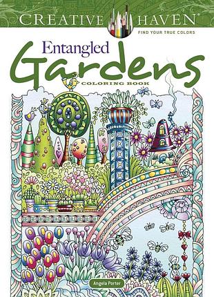 Раскраска антистресс creative haven entangled gardens angela porter