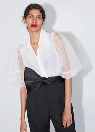 Ніжна блуза хмаринка прозора zara