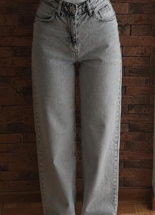Сірі джинси, прямі джинси, джинси, wide leg джинси, джинси, штани, прямі штани