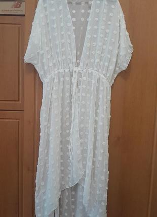 Пляжная накидка туника l-xl шифон