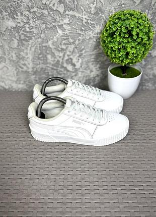 Puma carina кроссовки 37 размер кожаные спортивные белые