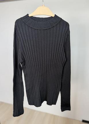 Гольф дитячий чорний у рубчик beatwear, розмір 134/140