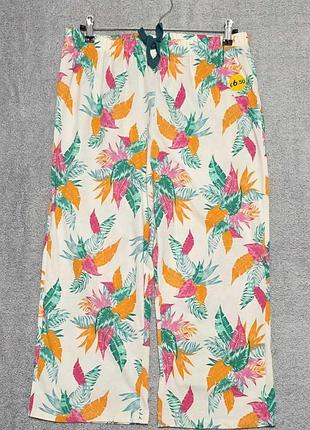 🌺 новые укороченные домашние / пижамные брюки george 🌺, размер 12-14 (m-l)