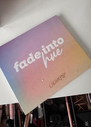Яскрава палетка палітра тіней colourpop fade into hue на багато відтінків кольорова палетка
