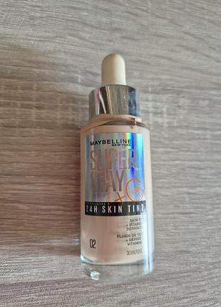 Стійкий тональний флюїд maybelline new york super stay 24h skin tint