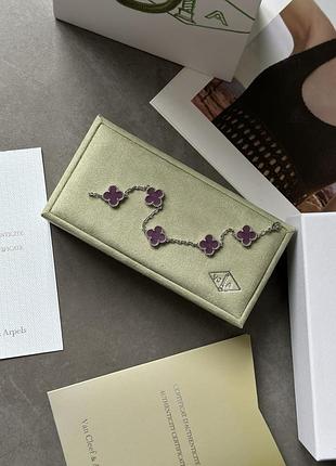 👑 van cleef & arpels bracelet vintage alhambra onyx/diamond 18k white gold 19