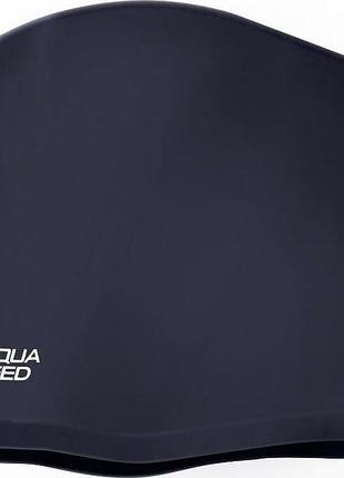 Шапочка для плавання aqua speed long hair cap, для довгого волосся, силіконова, чорна, універсальний розмір osfm (705-07)