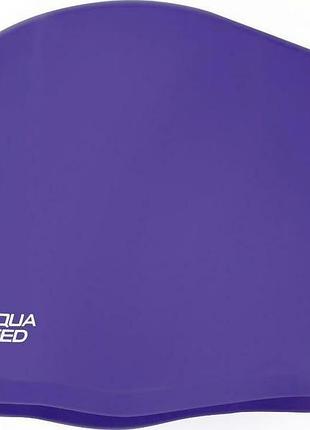 Шапочка для плавання aqua speed long hair cap, для довгого волосся, силіконова, фіолетова, універсальний розмір osfm (705-23)