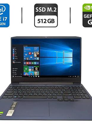 Ігровий ноутбук lenovo ideapad gaming 3 / 15.6" (1920x1080) ips / intel core i7-10750h (6 (12) ядра по 2.6 - 5.0 ghz) / 12 gb ddr4