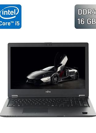 Ноутбук б-клас fujitsu lifebook u758 / 15.6" (1366x768) tn / intel core i5-8350u (4 (8) ядра по 1.7 - 3.6 ghz) / 16 gb ddr4 / 256