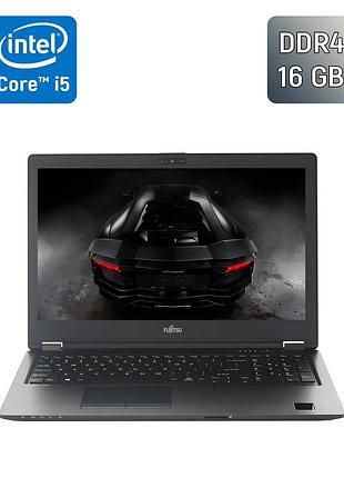 Ноутбук б-клас fujitsu lifebook u758 / 15.6" (1366x768) tn / intel core i5-8350u (4 (8) ядра по 1.7 - 3.6 ghz) / 16 gb ddr4 / 256