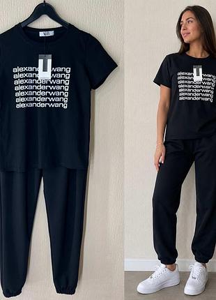 Черный женский костюм wang