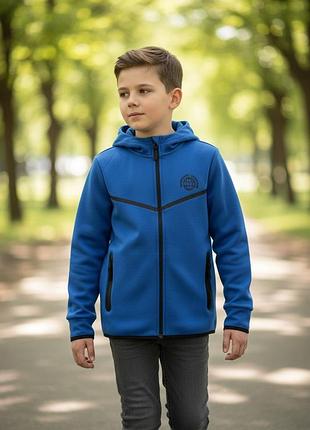 Синяя толстовка худи кофта f&amp;f на мальчика 10-11 лет