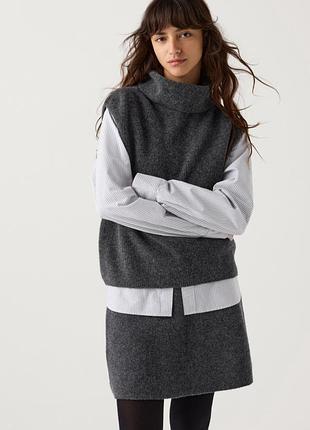 Трикотажная бесшовная юбка uniqlo 3d knit soufflé yarn