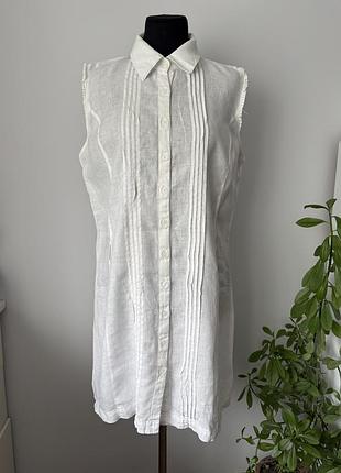 Натуральное 100 % лен платье-рубашка l p от bc clothing