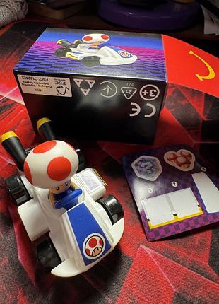 Колекційна іграшка маріо від mcdonald тоад toad car mario