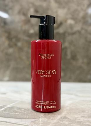 Парфумований лосьйон люксової серії victoria's secret very sexy scarlet fine fragrance lotion