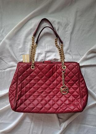 Новая оригинальная стеганная кожаная сумка michael kors