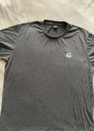 Чоловіча базова футболка hugo boss / boss (темно-сірий меланж) 3xl-4xl