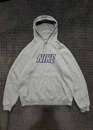 Nike (l) vintage hoodie fleece мужское худи на флисе оригинал серое