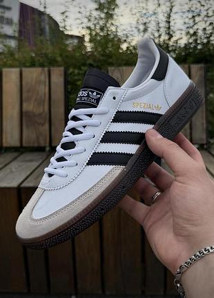 Кроссовки adidas spezial адидас специал белые из замши и кожи для мужчин комфортные кеды