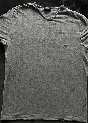 Чоловіча базова футболка hugo boss / boss athletic (розмір xl / темно-сірий меланж)