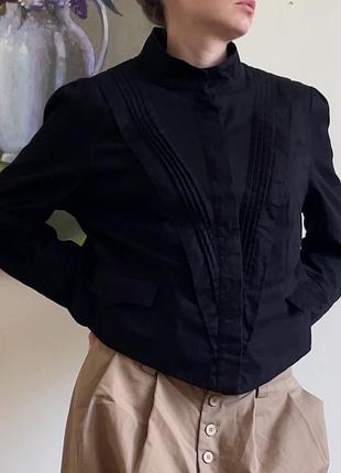 Готичний чорний жакет dark academia короткий new look
