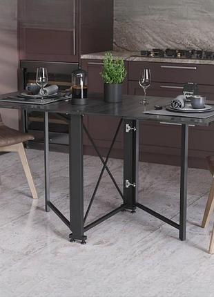 Стол-книжка трансформер орион 2 ferrum-decor 750x1520x730 черный металл дсп сосна кембра 16 мм (frd-104585)
