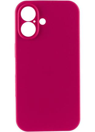 Чехол silk full camera protective (aa) no logo для apple iphone 16 (6.1") красный / rose red 2