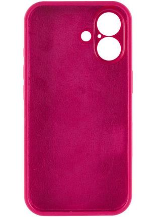 Чехол silk full camera protective (aa) no logo для apple iphone 16 (6.1") красный / rose red 3