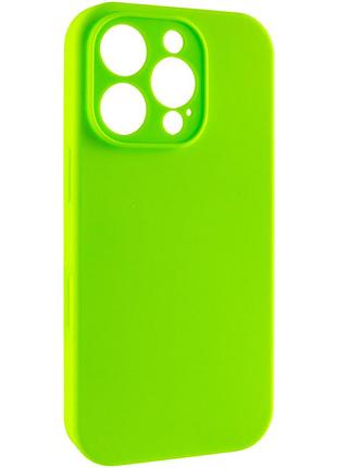 Чехол silk full camera protective (aa) no logo для apple iphone 16 pro (6.3") кислотно-зеленый / acid green