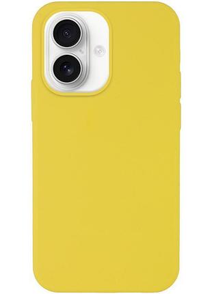 Чехол silk full protective (aa) no logo для apple iphone 16 (6.1") желтый / yellow