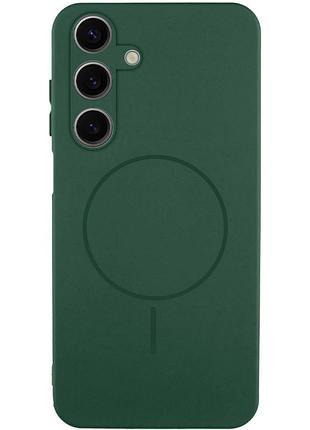 Чохол silicone cover lakshmi full camera (aa) with magnetic fit для samsung galaxy a27 зелений / dark green