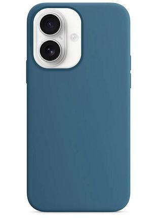 Чехол silk full protective (aa) no logo для apple iphone 16 (6.1") синий / blue jay