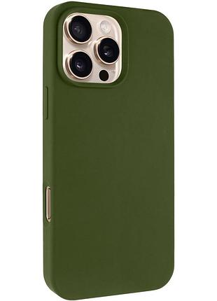 Чехол silk full protective (aa) no logo для apple iphone 16 pro (6.3") зеленый / dark olive