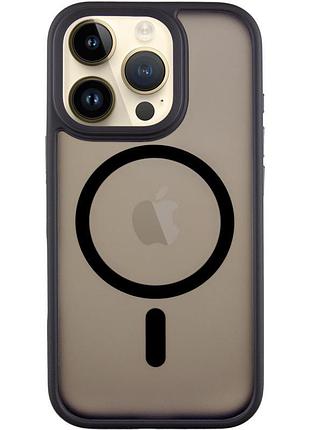 Tpu+pc чохол metal buttons with magsafe для apple iphone 16 pro max (6.9") чорний / black