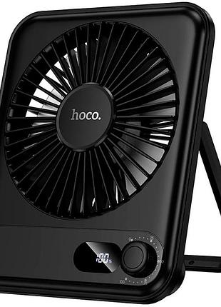 Портативний вентилятор hoco hx607 handheld folding fan 2000 mah black
