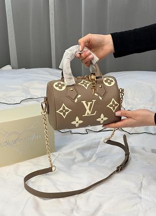 Louis vuitton speedy bandouliete 20 beige monogram 20x14