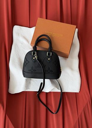 Сумка louis vuitton alma bb monogram empreinte big logo чорний