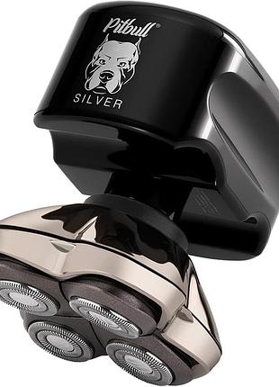 Электробритва skull shaver pitbull silver pro sx5 для бритья головы и лица, аккумуляторная, лёгкая б/в