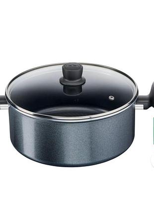 Каструля tefal start & cook 4,6 л, 24 см (c2744603) з титановим антипригарним покриттям та кришкою